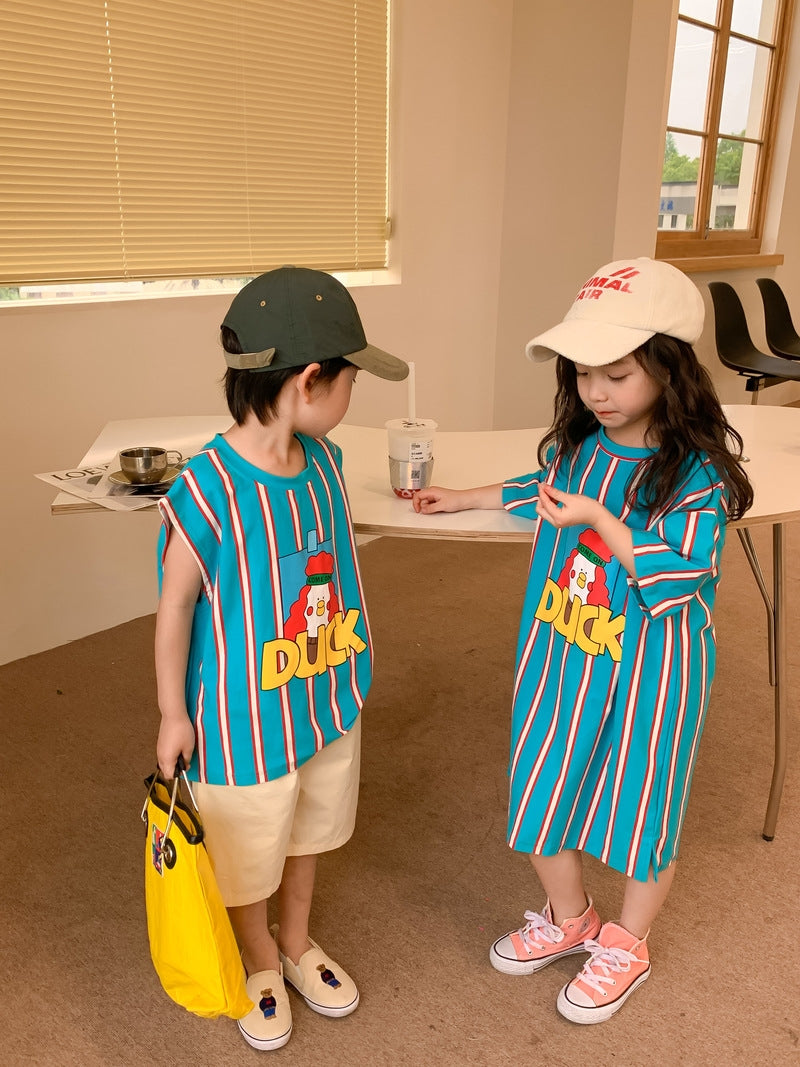 Kids Striped Duck Dress