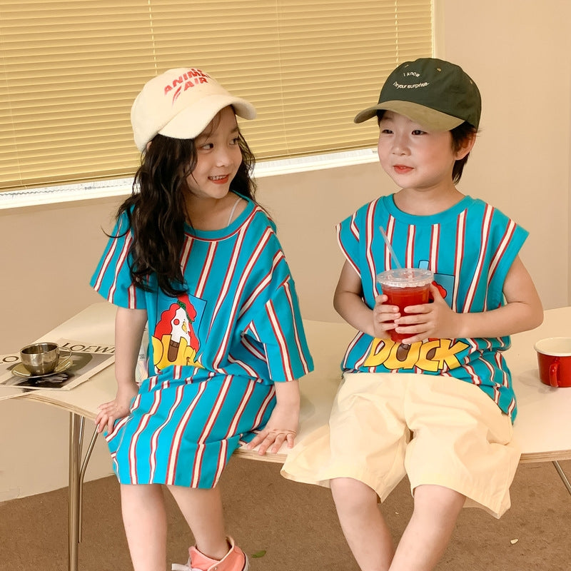 Kids Striped Duck Dress