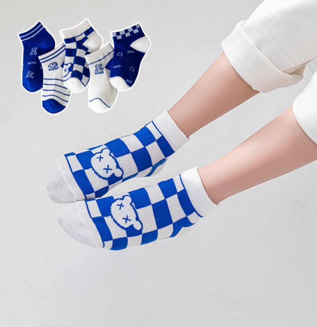 Blue kombi socks