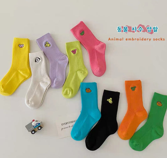 Children's embroidery socks