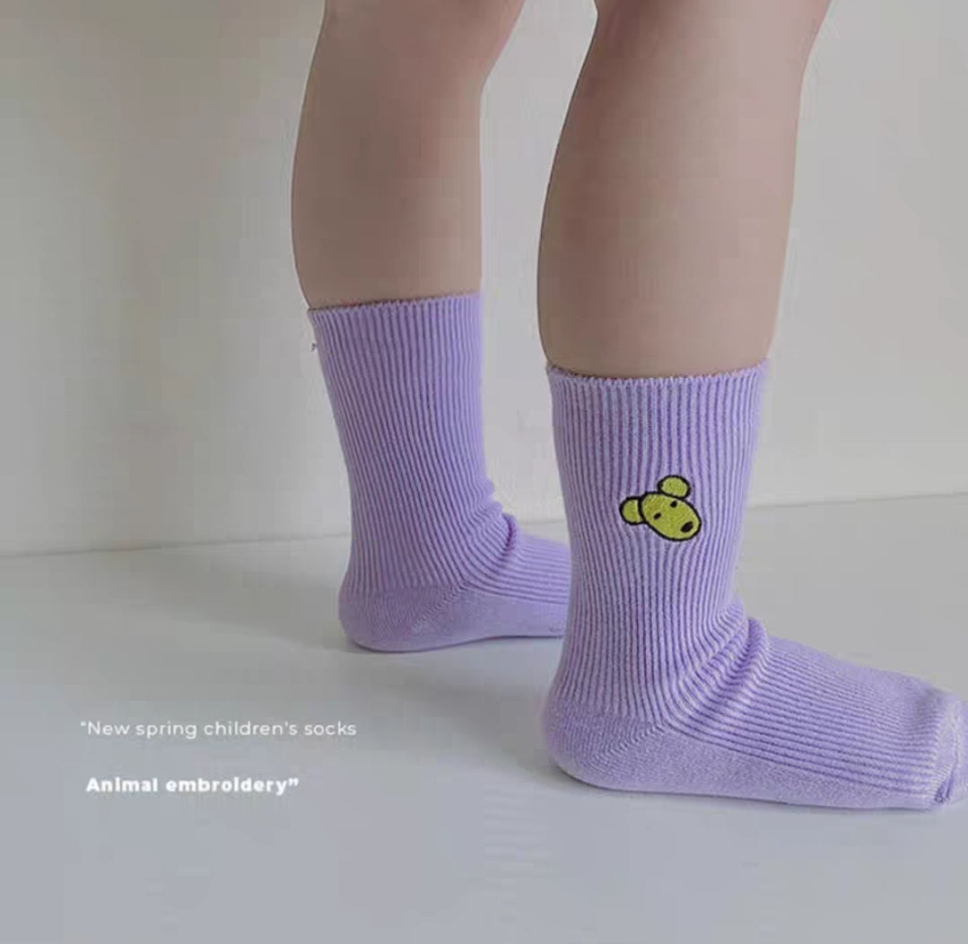 Children's embroidery socks