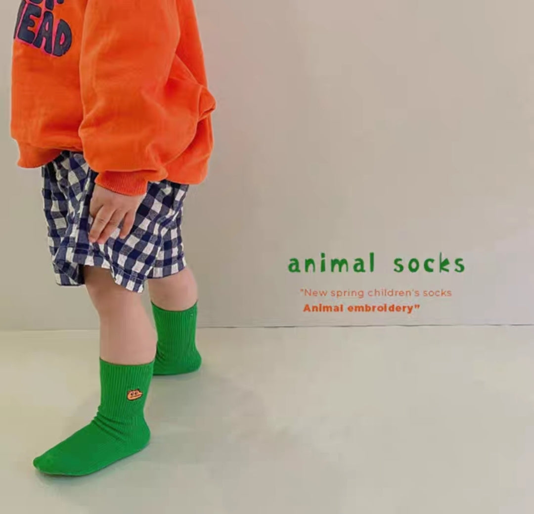 Children's embroidery socks