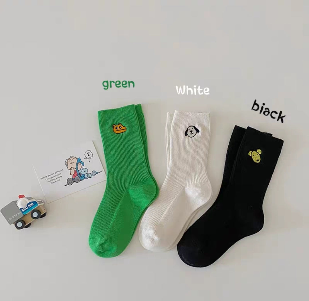 Children's embroidery socks